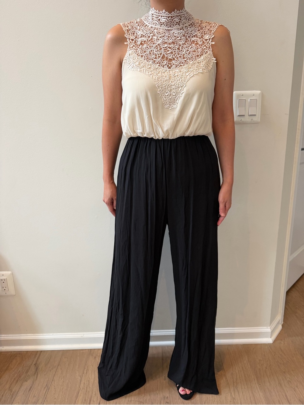 NWT Ruby Rox Y2K  Lace wide leg jumpsuit